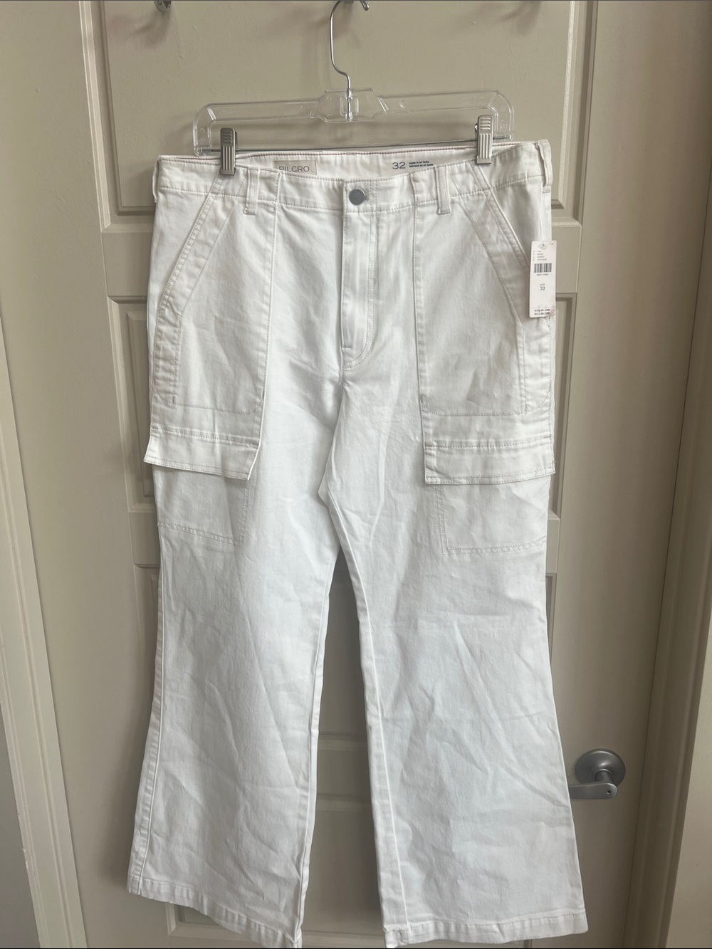 Anthropologie Pilcro White Utility Bootcut Pants Sz 32 summer coastal - Picture 5 of 10